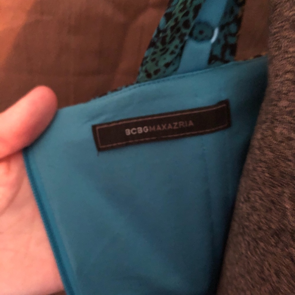 New Teal metallic body con cocktail with tutu bgbg